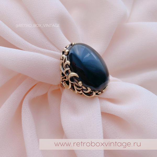 FIORE DI FIRENZE Кольцо «Черный феникс» с соколиным глазом