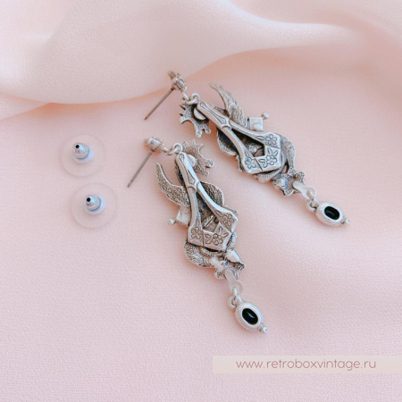 SWEET ROMANCE Серьги «Хранители: серебро»