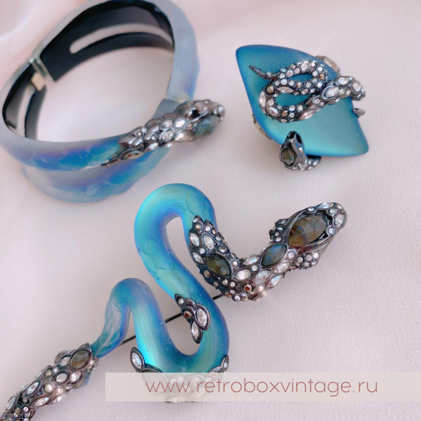 ALEXIS BITTAR Кольцо «Магическая имперская змея» (размер 17)