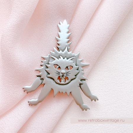 JJ / JONET JEWELRY Брошь «Шипящая кошка»