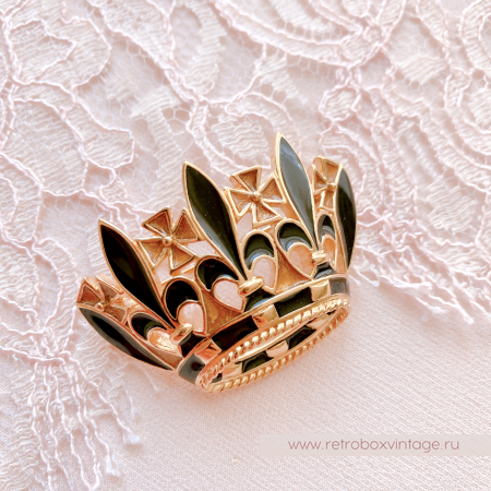 TRIFARI Брошь «Корона с флер-де-лисами»