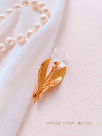 SWAROVSKI Брошь "Хрустальный тюльпан малый" Коллекция Crystal Memories