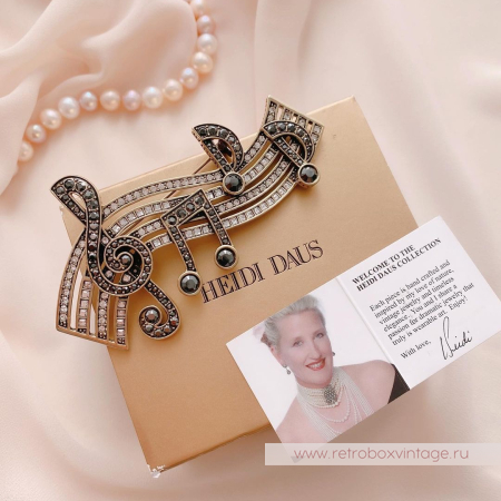 HEIDI DAUS Брошь «Музыка души: ноты»