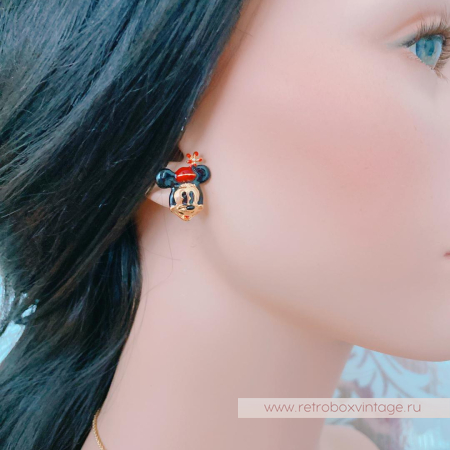 NAPIER DISNEY Ожерелье и серьги «Микки Маус в красной шапочке»