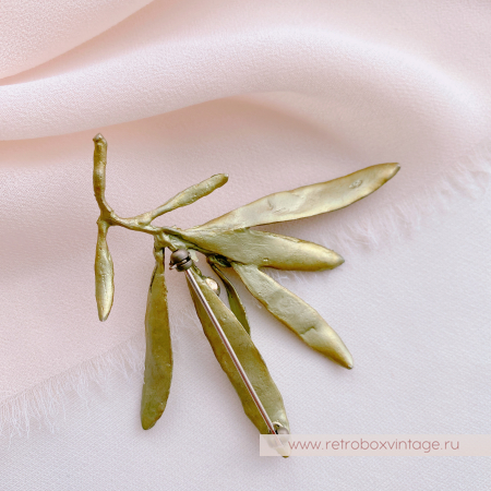 MICHAEL MICHAUD Брошь "Веточка молодой оливы"