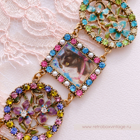 SWEET ROMANCE Браслет "Кошки и цветы"
