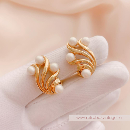 TRIFARI Комплект «Жемчужный: ожерелье и клипсы»