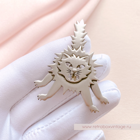 JJ / JONET JEWELRY Брошь «Шипящая кошка»