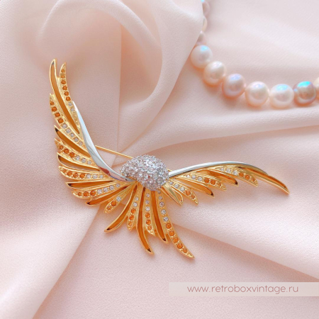 JOAN RIVERS Брошь «Золотая птица счастья» JOAN RIVERS Брошь «Золотая птица счастья»