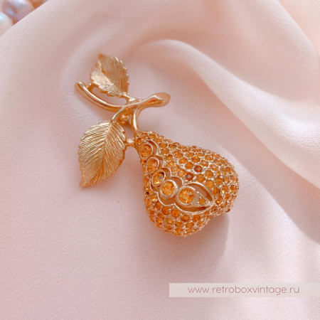 NAPIER Брошь «Золотистая груша»