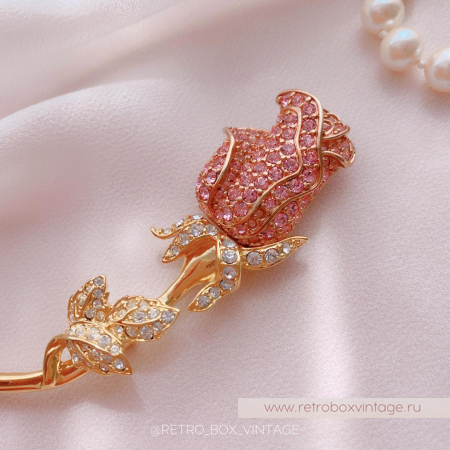 NOLAN MILLER Брошь «Нежная кристальная роза»