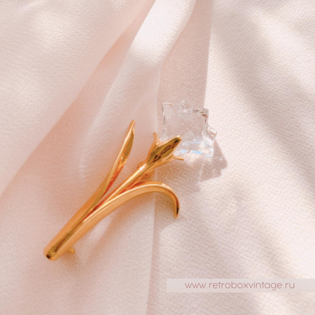 SWAROVSKI Брошь "Хрустальная лилия малая" Коллекция Crystal Memories