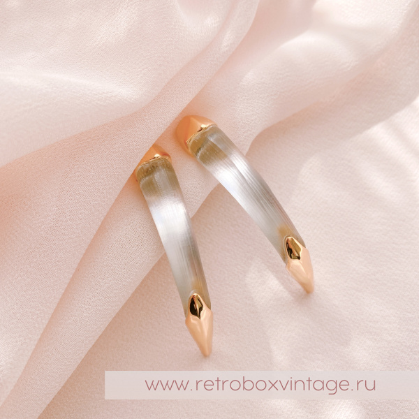 ALEXIS BITTAR Серьги "Клыки: белый снег" ALEXIS BITTAR Серьги "Клыки: белый снег"