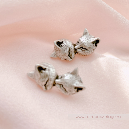 SWEET ROMANCE Серьги «Ласковые котики: серебро» SWEET ROMANCE Серьги «Ласковые котики: серебро»