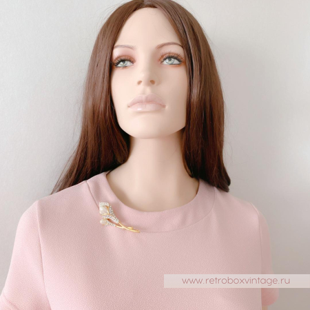 EDITH VANDERBILT Брошь «Жемчужные каллы»