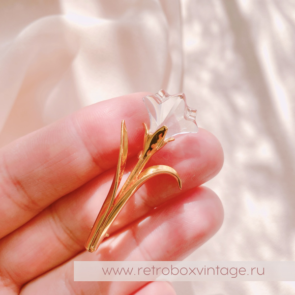 SWAROVSKI Брошь "Хрустальная лилия малая" Коллекция Crystal Memories