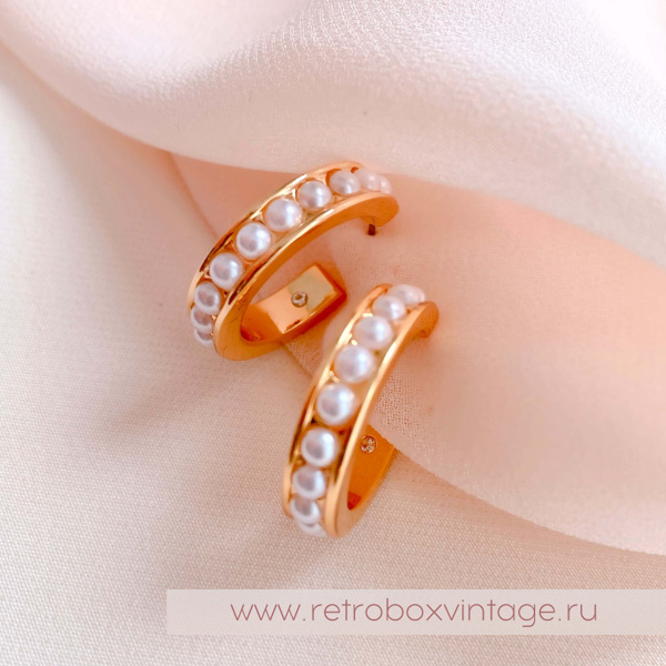 TALBOTS Серьги-конго "Жемчужные кольца"