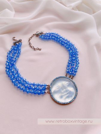 KIRKS FOLLY Колье «Голубая императрица-луна»