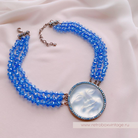 KIRKS FOLLY Колье «Голубая императрица-луна»