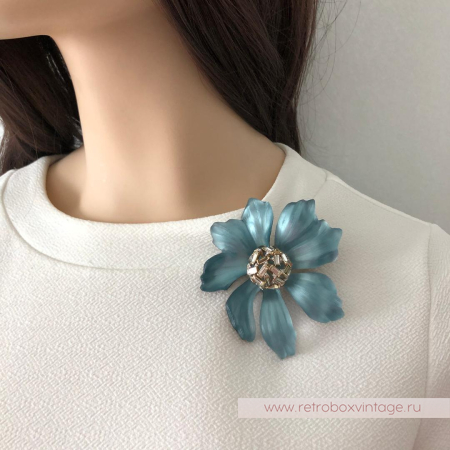 ALEXIS BITTAR Брошь «Изумрудный космический цветок»