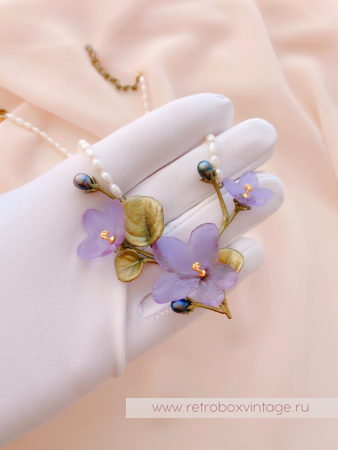 MICHAEL MICHAUD Колье «Нежные фиалки» коллекция African violet