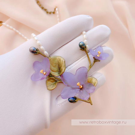 MICHAEL MICHAUD Колье «Нежные фиалки» коллекция African violet