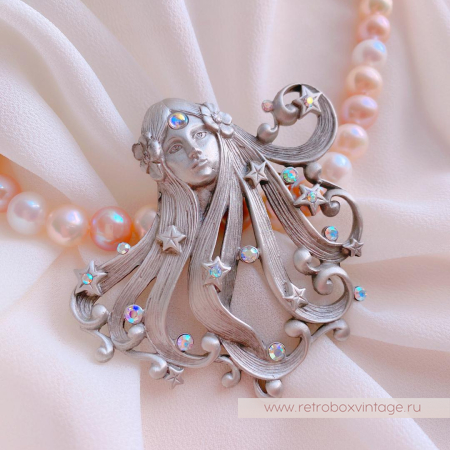 JJ / JONETTE JEWELRY Брошь «Принцесса звезд: серебро»