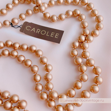 CAROLEE Ожерелье с брошью «Жемчужное золото и золотой цветок»