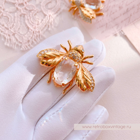 SWAROVSKI Брошь "Пчелка утренней росы"
