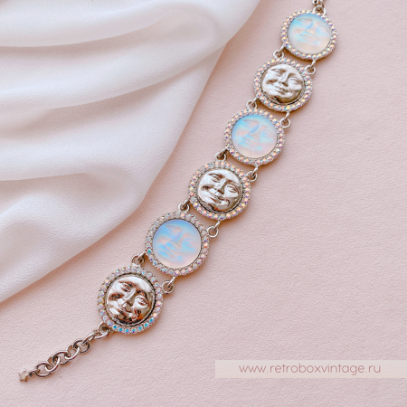 KIRKS FOLLY Браслет "Шесть лун: чередующиеся светлые и серебристые"