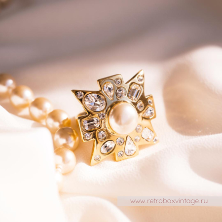 KJL / KENNETH J LANE Кольцо «Мальтийский жемчужный крест»