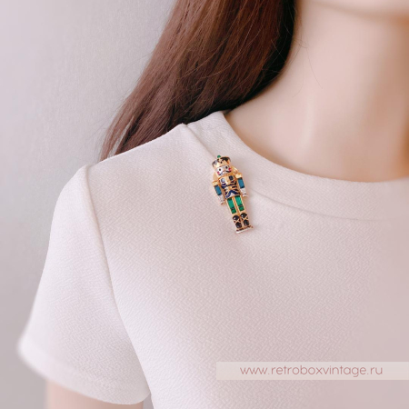 MONET Брошь «Синий щелкунчик»