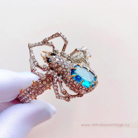 ALEXIS BITTAR Браслет «Голубой кристальный паучок»