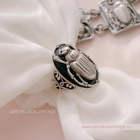 SWEET ROMANCE Кольцо «Скарабей: серебро»