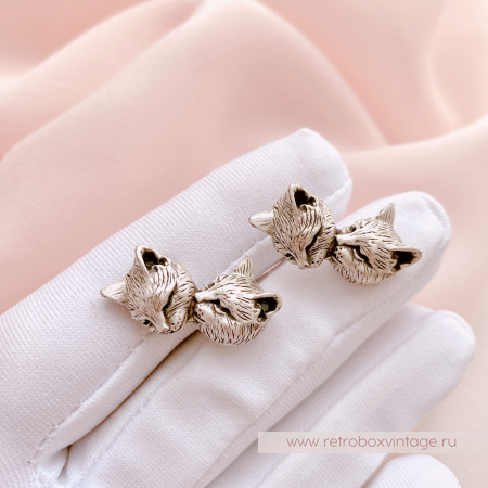 SWEET ROMANCE Серьги «Ласковые котики: серебро» SWEET ROMANCE Серьги «Ласковые котики: серебро»