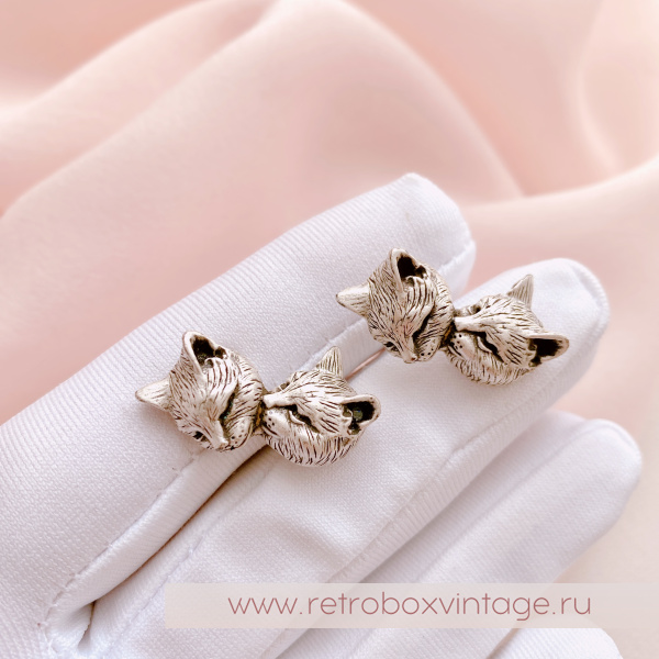SWEET ROMANCE Серьги «Ласковые котики: серебро» SWEET ROMANCE Серьги «Ласковые котики: серебро»