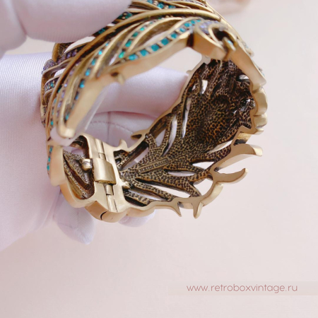 HEIDI DAUS Браслет «Перо синей птицы» павлин размер L