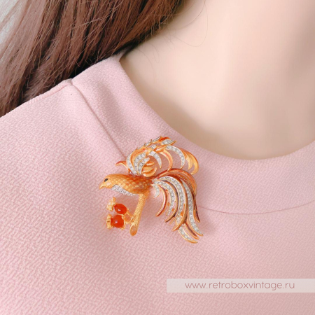 NOLAN MILLER Брошь «Птица Феникс»