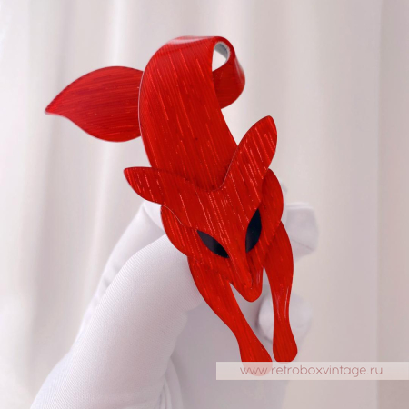 LEA STEIN Брошь «Красная лиса с люрексом»