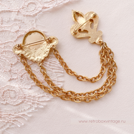 Брошь-шатлен "Сказка Шахерезады с флер-де-лисом" NO NAME