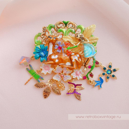 KIRKS FOLLY Брошь-кулон «Лесная фея и олененок» KIRKS FOLLY Брошь-кулон «Лесная фея и олененок»