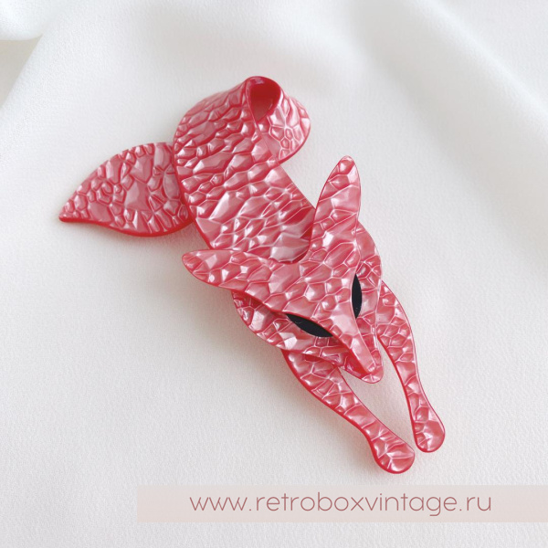 LEE STEIN Брошь «Розовая лиса»