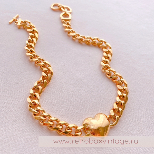 UVELINA Ожерелье-цепь "Золотое сердце"