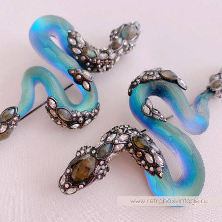 ALEXIS BITTAR Комплект «Магические имперские змеи: брошь, кольцо, браслет»