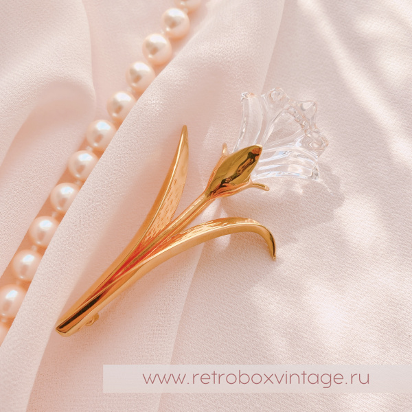 SWAROVSKI Брошь "Хрустальная лилия" Коллекция Crystal Memories