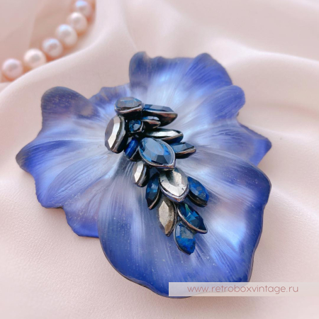 ALEXIS BITTAR Брошь «Заснеженная космическая фиалка бант»