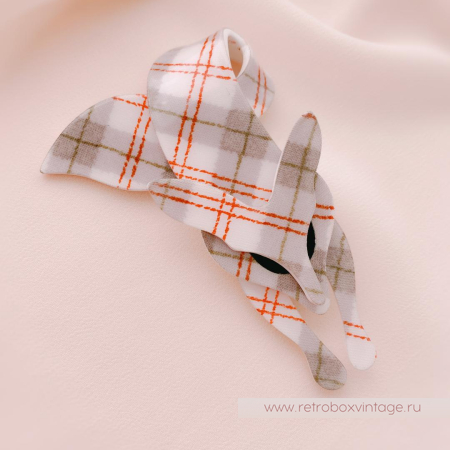 LEA STEIN Брошь «Лиса в клеточку: шотландка»