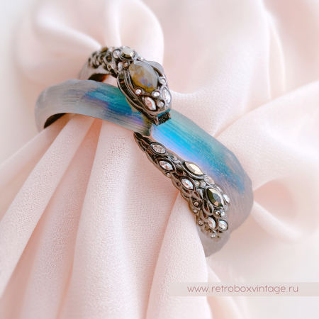 ALEXIS BITTAR Браслет "Магическая имперская змея" Коллекция IMPERIAL NOIR