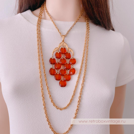 TRIFARI Комплект «Водопад: чайный в золоте»