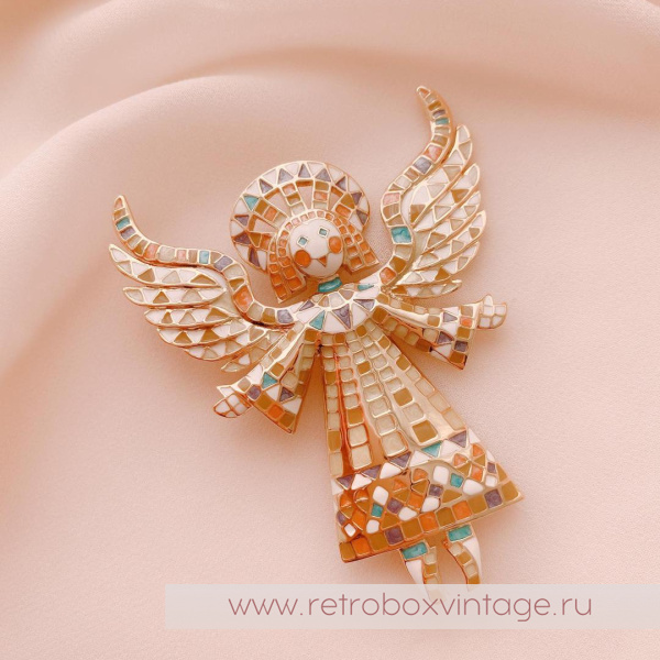 BOB MACKIE Брошь «Мозаичный ангел-хранитель»